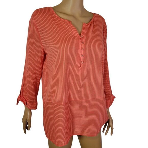 Liz Claiborne Striped Tunic Top (Size S) - Picture 7 of 7